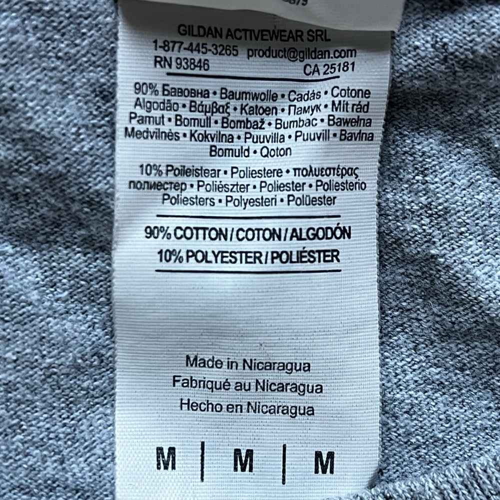 Gildan Heather Gray Graphic Long Sleeve T-Shirt - Picture 8 of 11